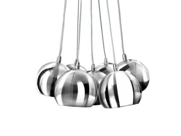 Wisząca lampa jadalniana Noa metalowa nad stół biała chrom