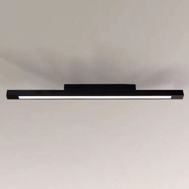Natynkowa LAMPA sufitowa OTARU 8639 Shilo łazienkowa OPRAWA plafoniera listwa LED 28,8W 4000K IP44 belka czarna
