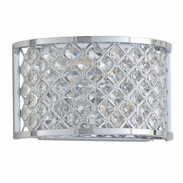 Ścienna lampa Hudson HUDSON-2WBCH Endon glamour chrom przezroczysta