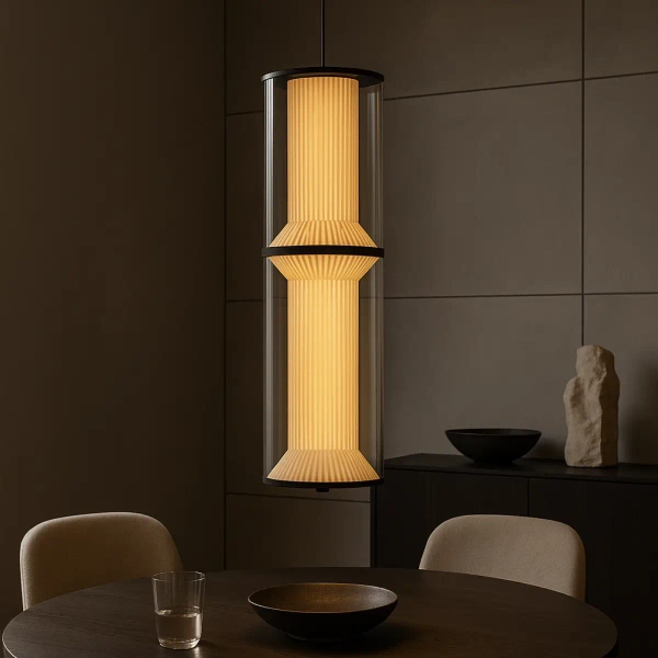 Szklana lampa wisząca Aeris LP-2137/2P TR LED 25W CCT tuba przezroczysty