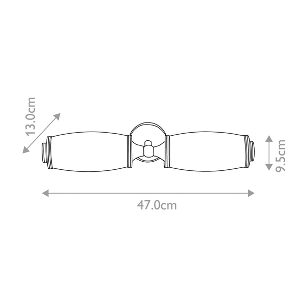 2-punktowy kinkiet vintage BATH-ELIOT2-PB IP44 mosiądz