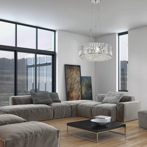 Lampa wisząca PRINCE P0360-05B-F4AC kryształowa glamour przezroczysty