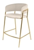 Krzesło welurowe Delta 65 KH1301100122 beżowe złote