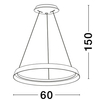 Regulowana lampa wisząca BATALLAS LE44649 LED 52W 2700-4000K brązowy