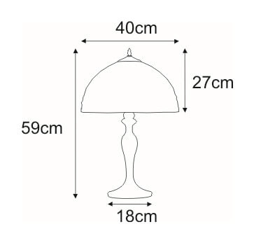 Lampa stołowa Tifany K-G162208 secesyjna multikolor