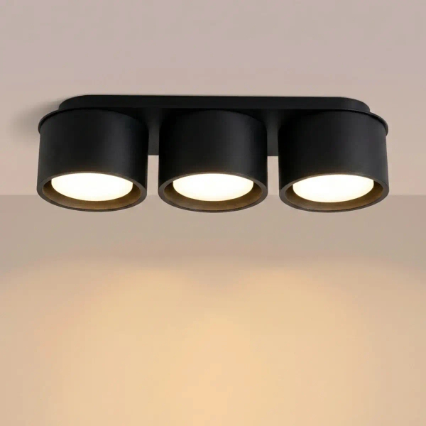 Sufitowa potrójna lampa MODO czarna SL.2440 3xGx53 tubki do sypialni