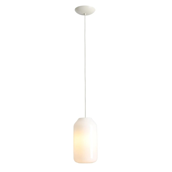Lampa wisząca kremowa FLASK 1xE27 kuchenna szklana 8500G20_M