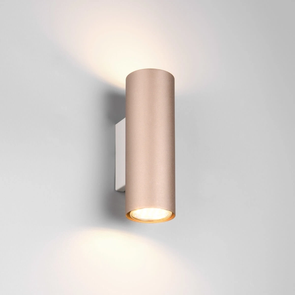 Ścienna lamka do salonu VANTOS DL265212400 Trio góra-dół brązowa