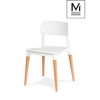 Bukowe krzesło do toaletki Ecco C1015.WHITE King Home drewno polipropylen białe