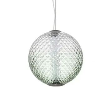 Szklana lampa wisząca nad stół CORVELA LE45175 LED 20W 3000K szara zielona