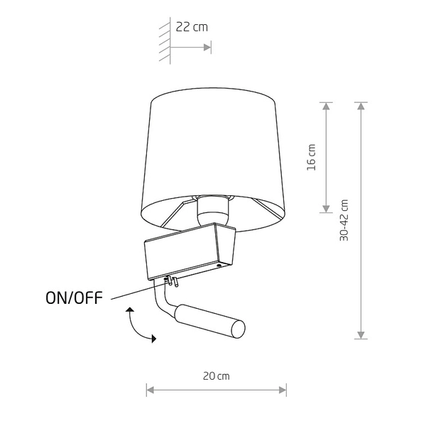 LAMPA ścienna CHILLIN 8213 Nowodvorski abażurowa OPRAWA kinkiet z peszlem czarny złoty