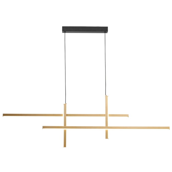 Ledowa Lampa wisząca nad stół Edge 22008P-BK/GD 42W 3000-6000K złota czarna