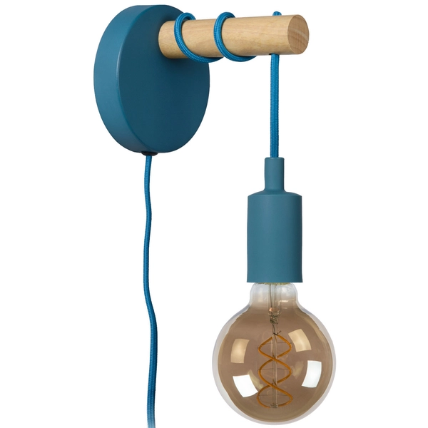 Dziecięca LAMPA ścienna PAULIEN 08227/01/35 Lucide metalowa OPRAWA 1-punktowa kinkiet niebieski