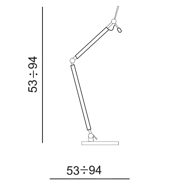 Biurkowa lampa zestaw Zyta AZ2307+AZ2597 wysięgnik regulowany chrom czarny