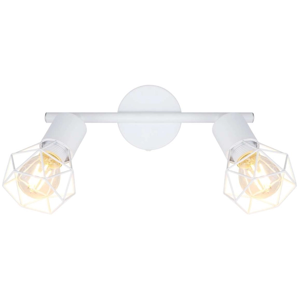 Druciana LAMPA sufitowa XARA I 54802W-2 Globo metalowa OPRAWA industrialny plafon reflektorki białe