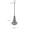 Wisząca lampa kryształowa Granso107551 pokojowa łańcuszki ip44 chrom