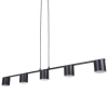 Żyrandol metalowy Mila 5 41345 do salonu tubki czarne