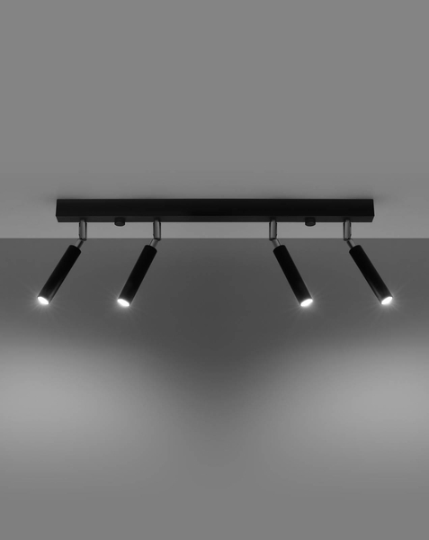 LAMPA sufitowa SL.0900 metalowa OPRAWA tuby regulowane loftowe czarne