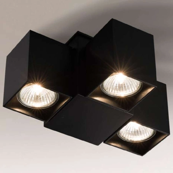 LAMPA sufitowa BIZEN 2246 Shilo metalowa OPRAWA reflektorowa czarna