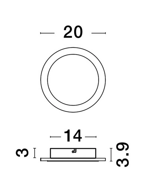 Przyścienna lampa nowoczesna Chica LED 20,5W 3000K czarna