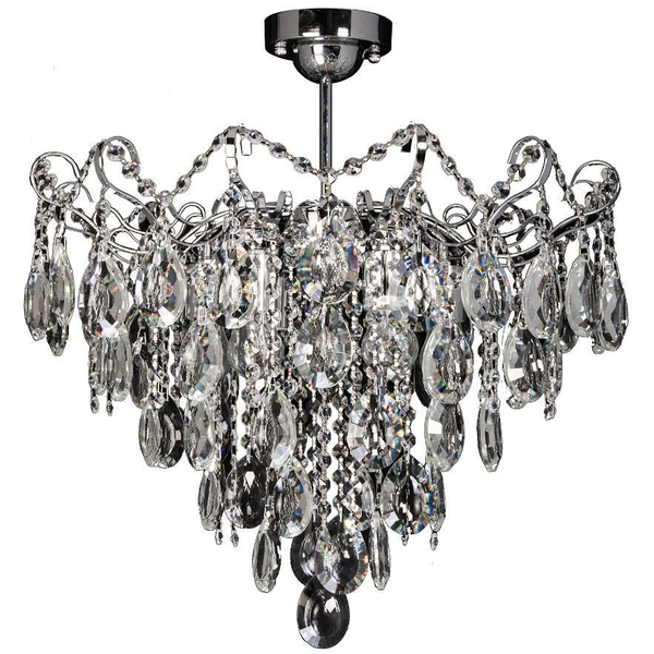 LAMPA sufitowa VEN E 1271/6 kryształowa OPRAWA pałacowa plafon crystal przezroczysty