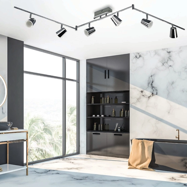 Spot LAMPA sufitowa ELMIRA HP-710BP-06-8571A Italux metalowa OPRAWA listwy LED 30W 3000K reflektorki tuby chrom