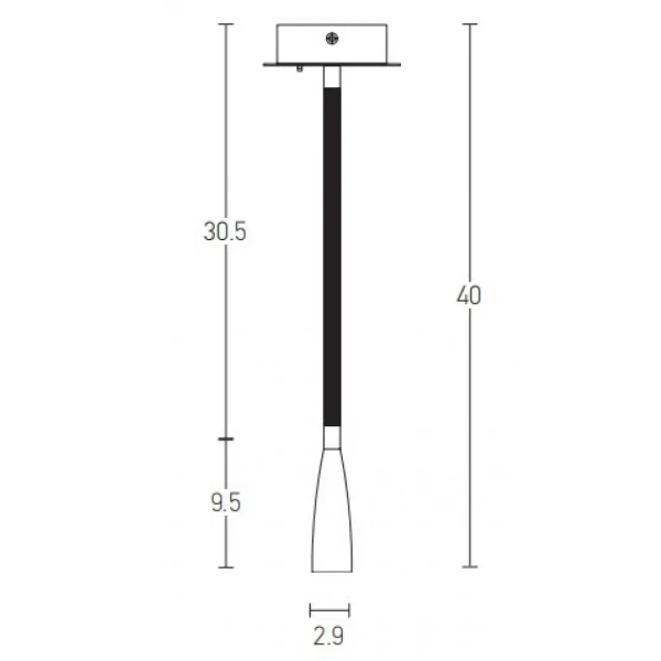 Lampa ścienna na peszlu H63 LED 3W 3000K regulowana mosiądz