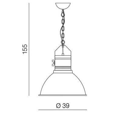 Lampa wisząca na łańcuchu Duncan AZ1582 Azzardo do salonu biała
