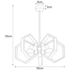 LAMPA wisząca Honey K-4724 Kaja metalowa OPRAWA sufitowa oktagon modernistyczna czarna złota