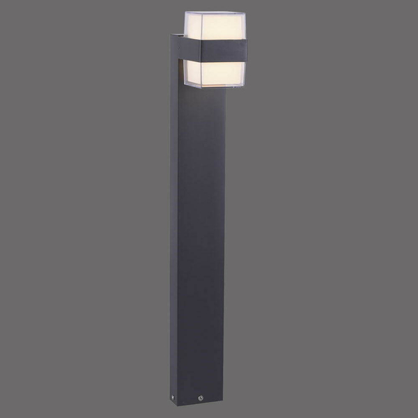 Grafitowy słupek ogrodowy Cara LED 8W 3000K zewnętrzna lampa