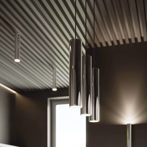 Lampa zwis Lagos SL.1204 Sollux rurka do sypialni pojedyncza chrom