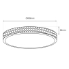Kryształowy plafon SHINY CLEAR ML8499 LED 34W 4000K okrągły biały