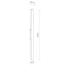 Metalowa lampa ścienna do ogrodu DEMI 11557 LED 18W 3000K IP54 terakota