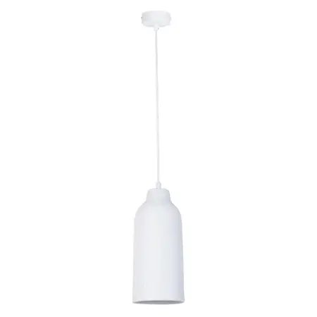 Podłużna lampa wisząca Nora 41378 tubka ceramiczna biała