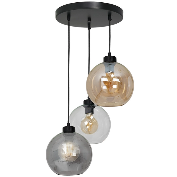 Skandynawska LAMPA wisząca SOFIA MLP6585 Milagro szklana OPRAWA loftowy ZWIS kaskada multikolor