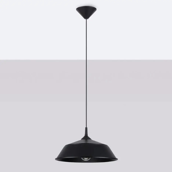 Pojedyncza lampa zwisająca Frika SL.1328 Sollux z kopułą czarna