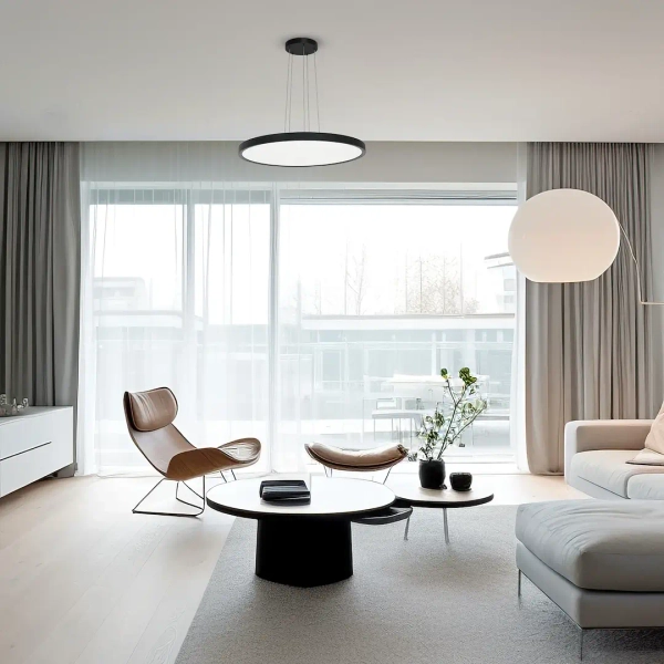 Zawiesie do lamp sufitowych MAQ ML0444 okrągłe czarne