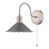 Lampa przyścienna do salonu Hadano HAD0761-02 Dar Lighting chrom szara