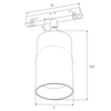 Reflektor do systemu magnetycznego M0010Z LED 20W 2700-5000K czarny