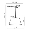 Sufitowa lampa regulowana Natalia AZ1924+AZ2591 Azzardo chrom szary