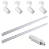 Sufitowy zestaw szynowy 3-fazowy MILANO 327864 tubki regulowane białe