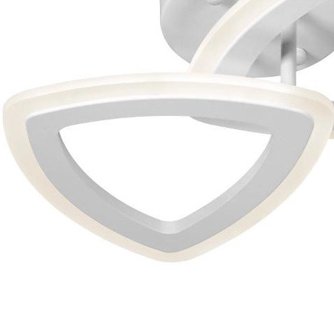Metalowa lampa sufitowa W7112-2S WT białe trójkąty LED 36W hol