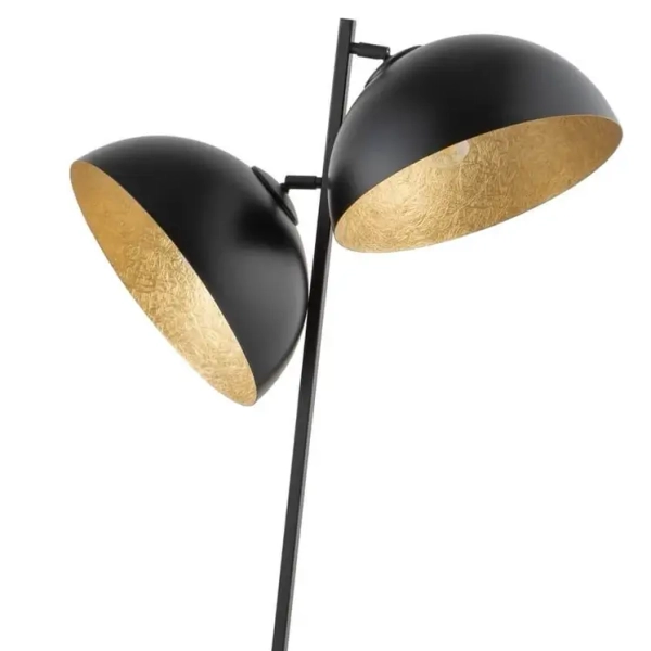 Podłogowa lampa salonowa Sfera stojąca czarna złota