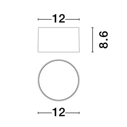 Ledowy okrągły plafon RINVELA LE45505 LED 17W 3000K złota