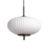 Lampa wisząca ryflowana Culaccino ABR-LWS-CUC-C szklany czarna biała