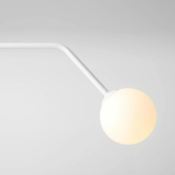 Modernistyczna lampa wisząca PURE 1064H Aldex szklane kule zwis biały