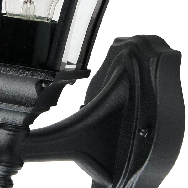 Elewacyjna lampa ścienna Ledbury GZH-LB1 Elstead latarnia szkło czarny