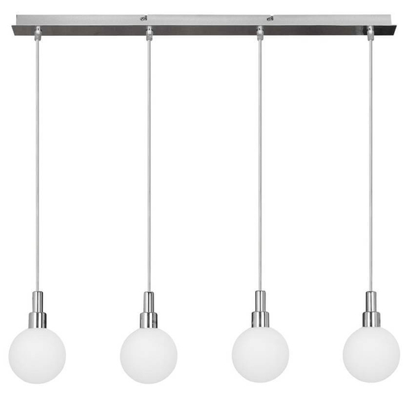 Wisząca lampa loftowa Maldus do jadalni balls chrom biała