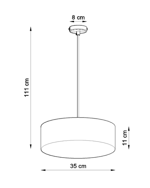 Natynkowa lampa wisząca ARENA 35 SL.0117 Sollux okrągła biała