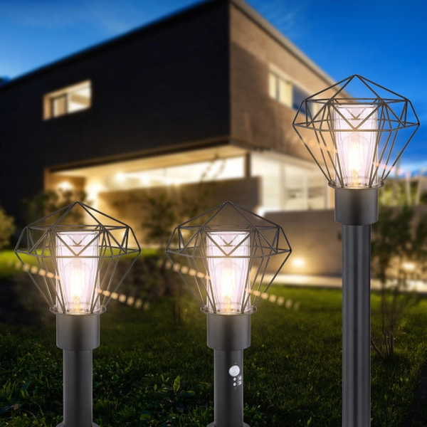 Zewnętrzna LAMPA stojąca HORACE 31356 Globo ogrodowa OPRAWA metalowy druciak outdoor IP44 czarna